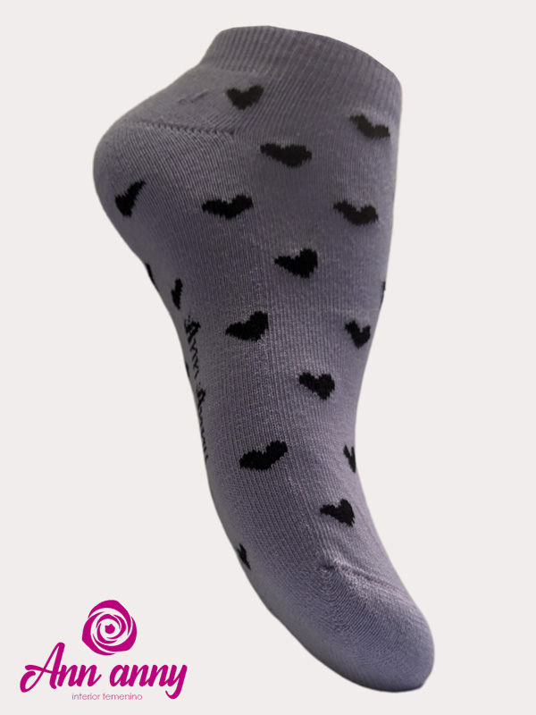 Medias Taloneras Diseño Corazón Pack X3(Diseño1) - Código M011