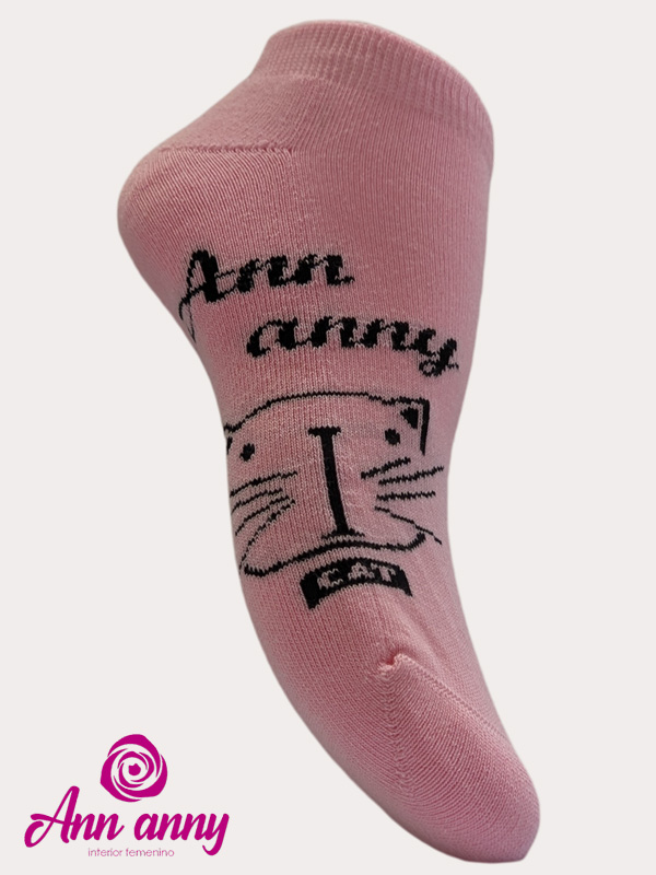 Medias Taloneras Diseño Gato Pack X3(Diseño2) - Código M011