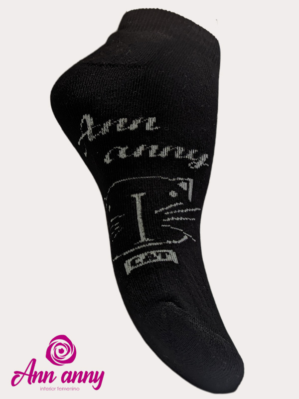 Medias Taloneras Diseño Gato Pack X3(Diseño3) - Código M011