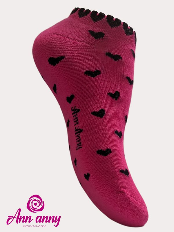 Medias Taloneras Diseño Corazón Pack X3(Diseño1) - Código M011