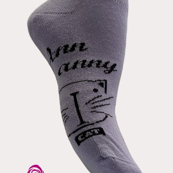 Medias Taloneras Diseño Gato Pack X3(Diseño1) - Código M011